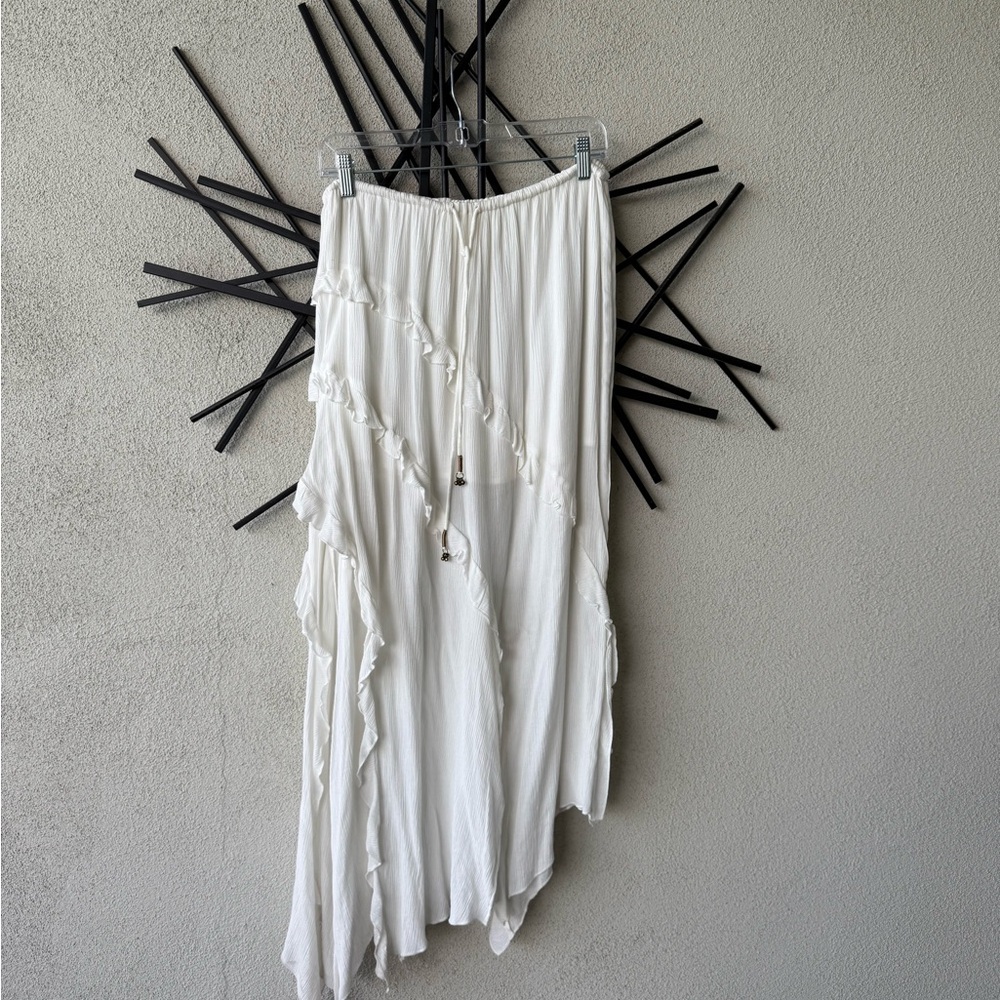 Free People Asymmetrical White Skirt